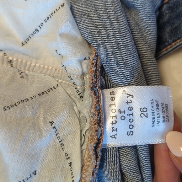 Articles of Society Women's High Rise Straight Jeans Sz 26 NWT - Picture 6 of 9